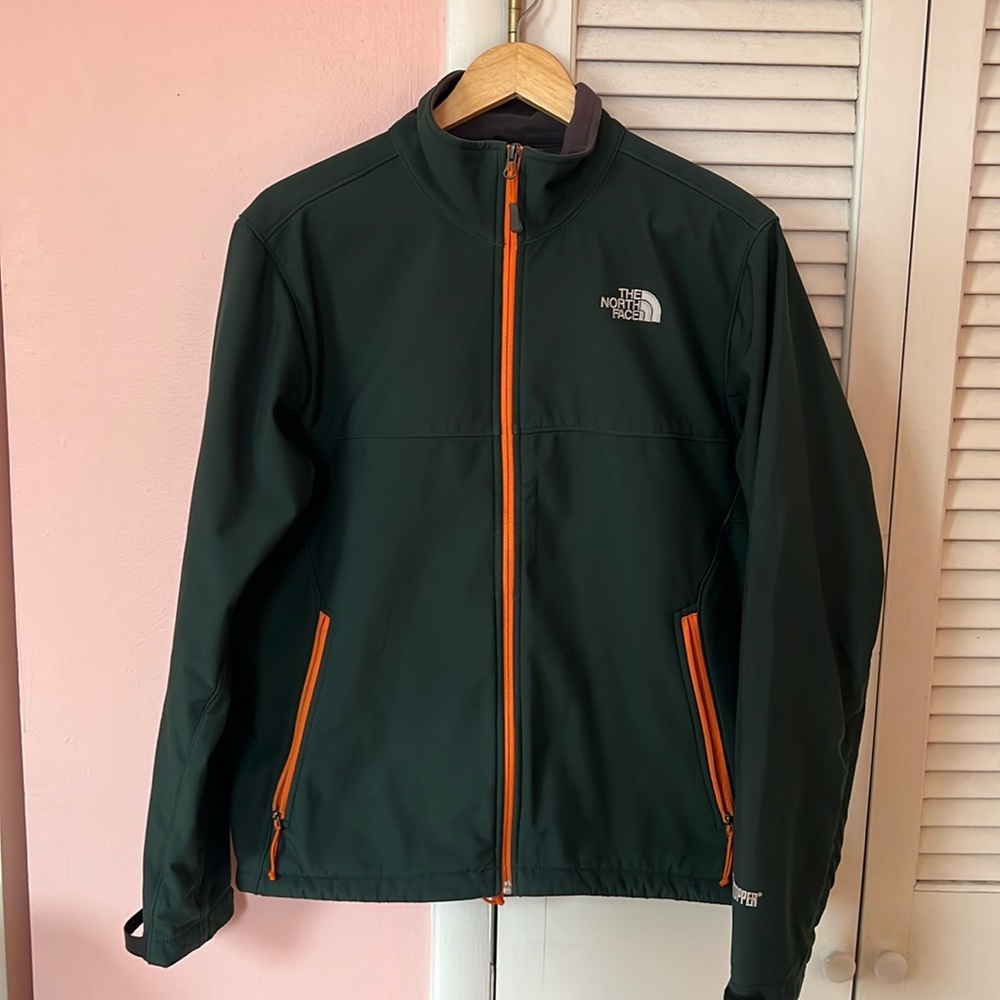 Green Northface jacket